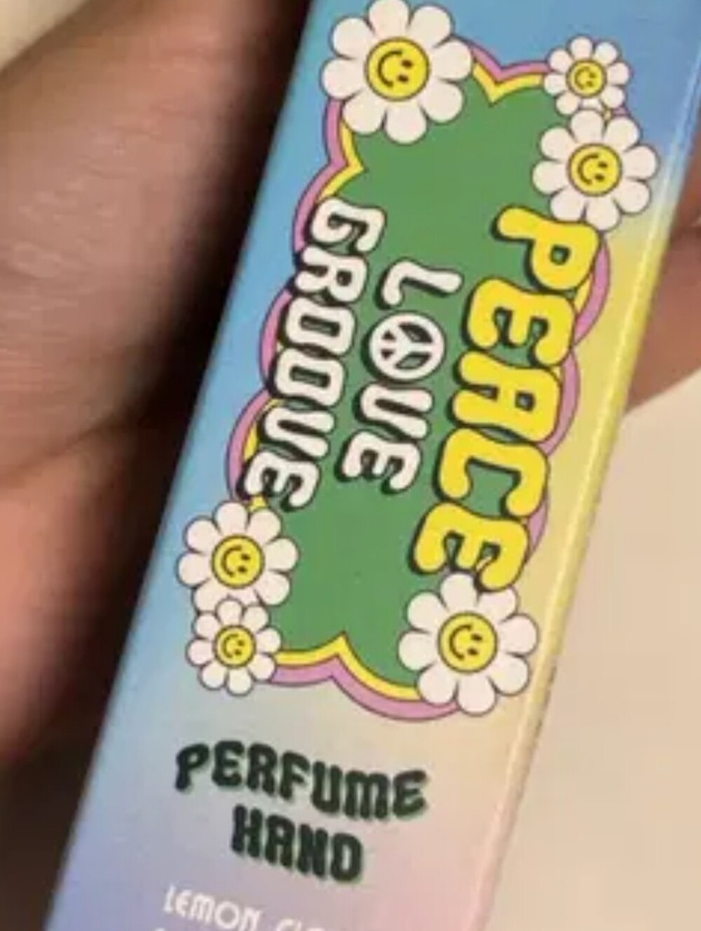 Peace Love Groove Perfume Hand Cream - Blue & Green